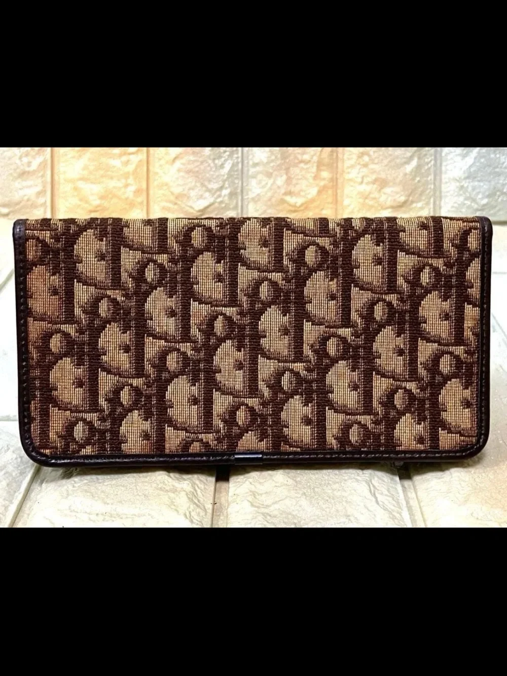 Dior Brown Signature Jacquard Wallet